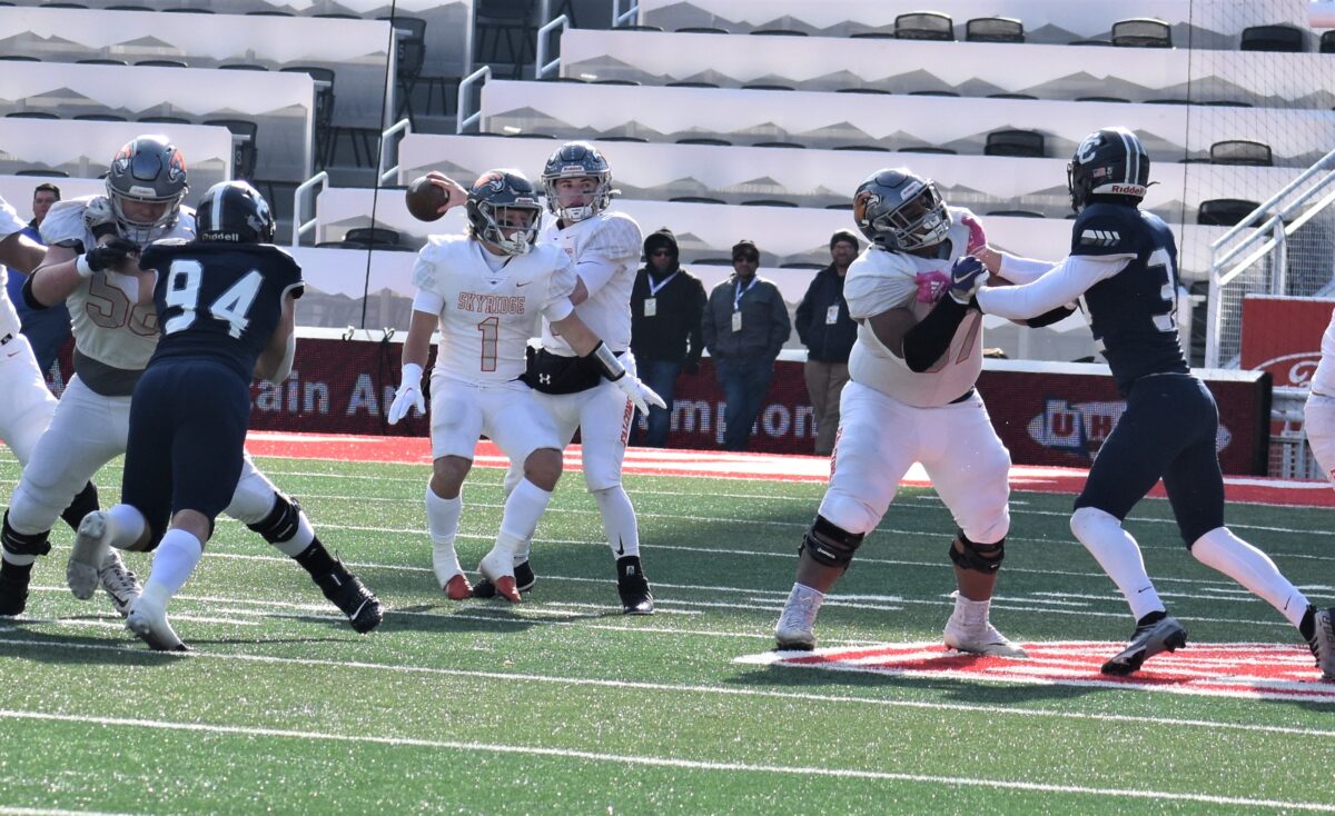 Sky Ridge Football You shall not pass: Skyridge defense stuffs Corner Canyon on big plays ...